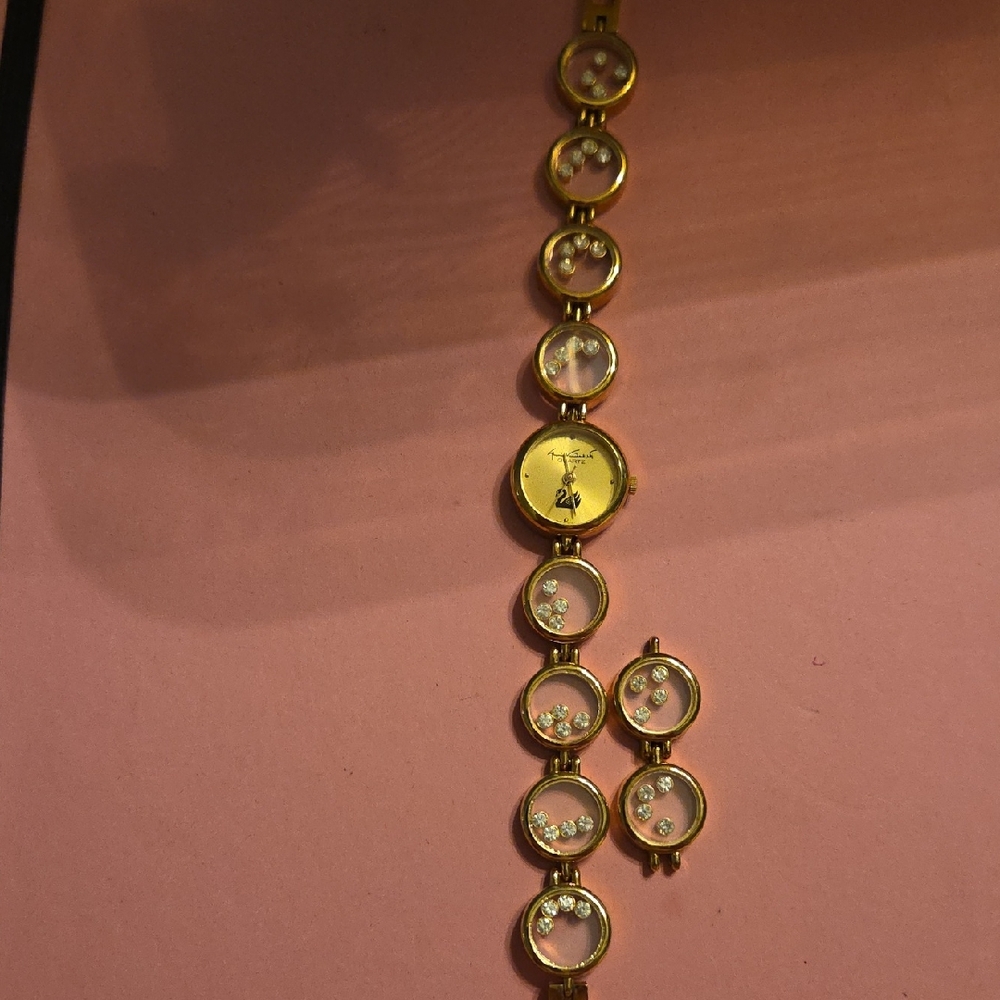 Vintage, Gloria Vanderbilt Gold and Clear Women's Watch - Picture 1 of 3